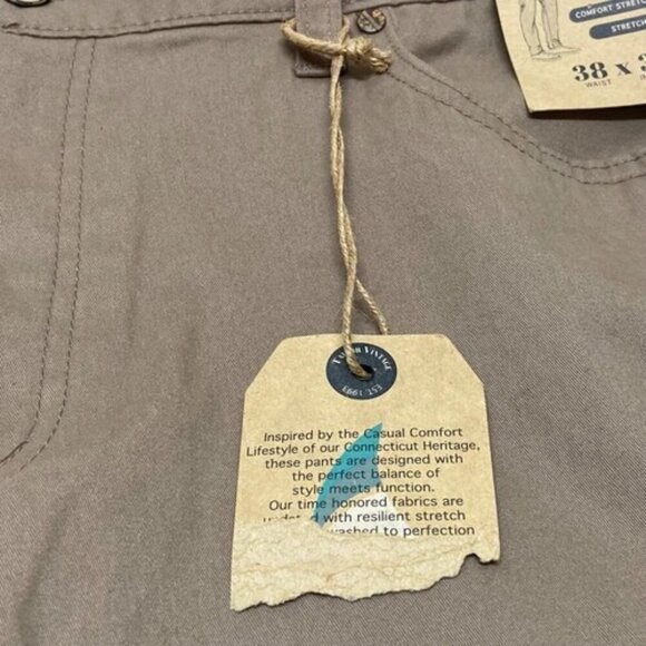 Taylor Vintage Khaki Pants Men's 38x30 Canaan Slim Fit Soft Stretch 5 Pocket NWT - Picture 10 of 16